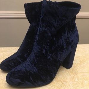 Crushed-Velvet Ankle Boots